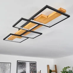 Luminaires Scandinaves-hofstein Plafonnier Pompu LED Noir, 1 lumière