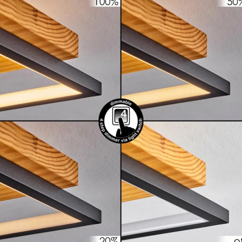 Luminaires Scandinaves-hofstein Plafonnier Pompu LED Noir, 1 lumière