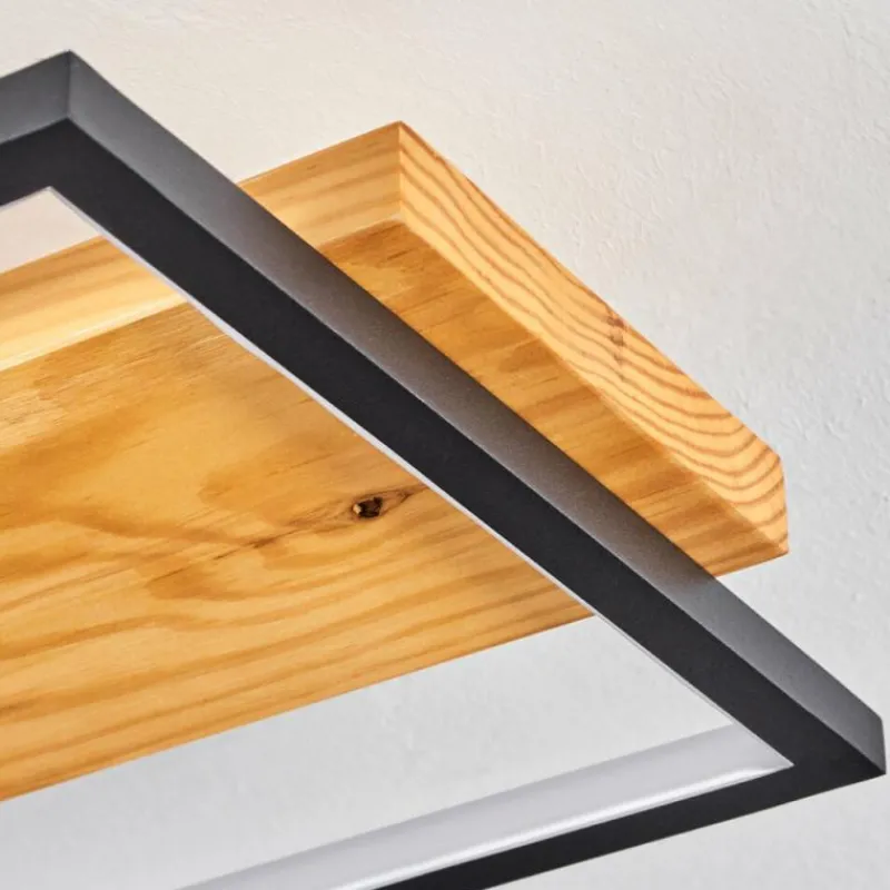 Luminaires Scandinaves-hofstein Plafonnier Pompu LED Noir, 1 lumière