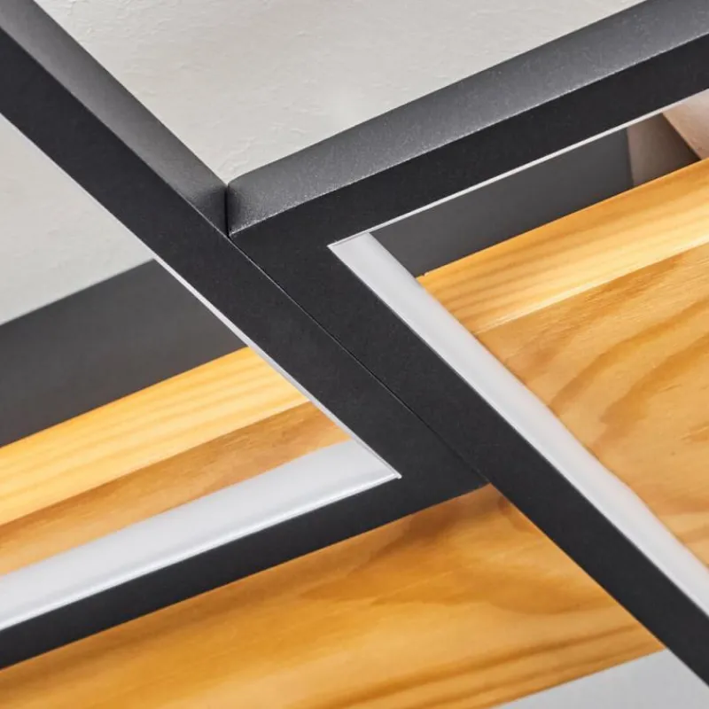 Luminaires Scandinaves-hofstein Plafonnier Pompu LED Noir, 1 lumière