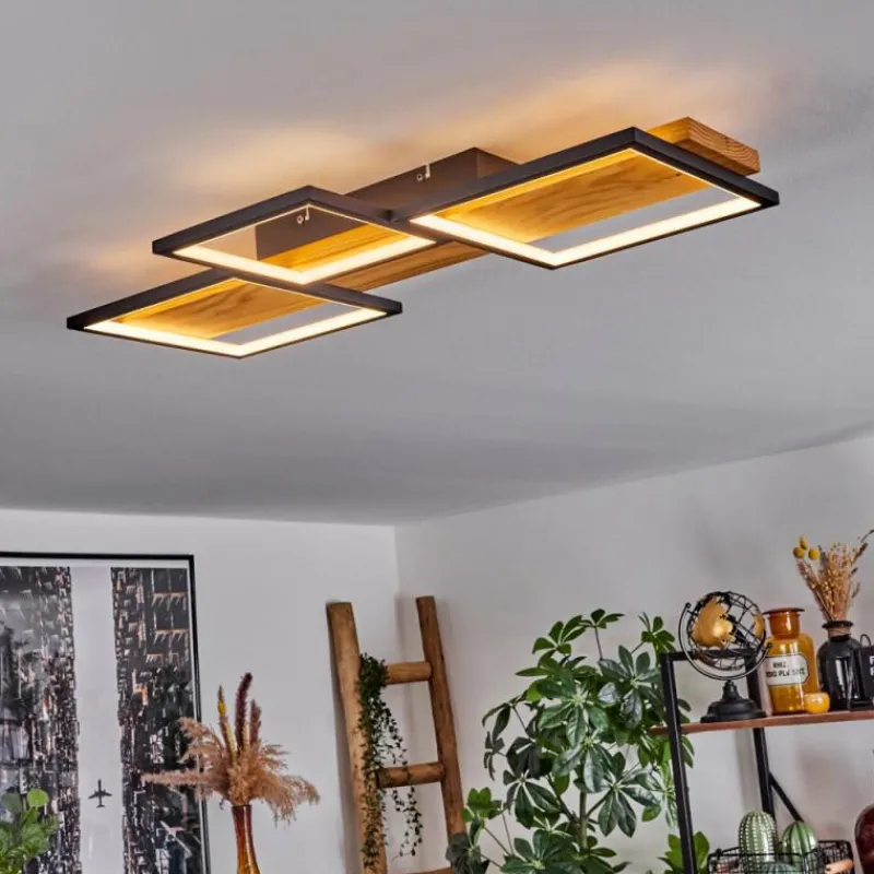 Luminaires Scandinaves-hofstein Plafonnier Pompu LED Noir, 1 lumière