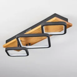 Luminaires Scandinaves-hofstein Plafonnier Pompu LED Noir, 1 lumière