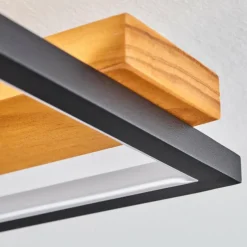 Luminaires Scandinaves-hofstein Plafonnier Pompu LED Noir, 1 lumière