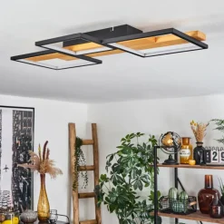 Luminaires Scandinaves-hofstein Plafonnier Pompu LED Noir, 1 lumière