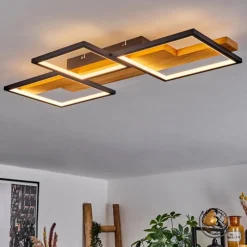 Luminaires Scandinaves-hofstein Plafonnier Pompu LED Noir, 1 lumière