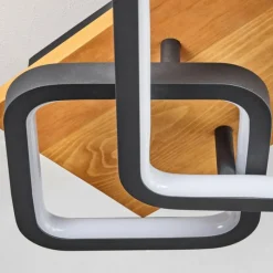 Luminaires Scandinaves-hofstein Plafonnier Pompu LED Noir, 1 lumière