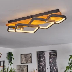 Luminaires Scandinaves-hofstein Plafonnier Pompu LED Noir, 1 lumière