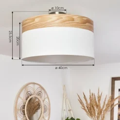 Lampes En Tissu-hofstein Plafonnier Pontresina Nickel mat, 3 lumières