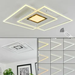 hofstein Plafonnier Popoy LED Blanc, 1 lumière, Télécommandes