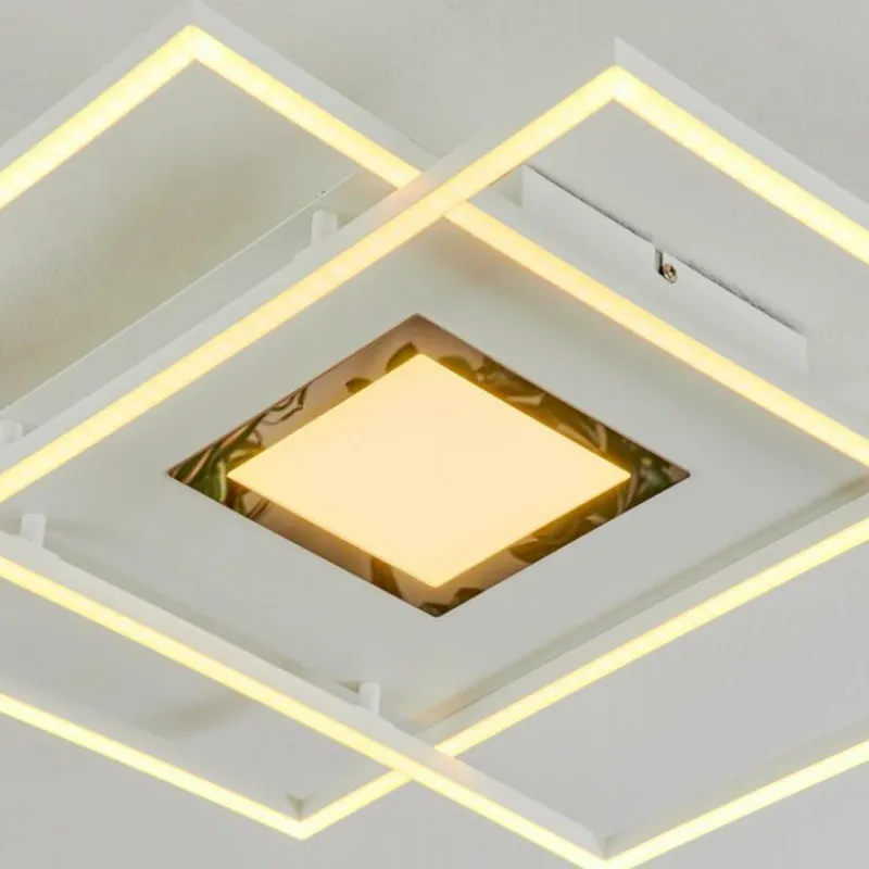 hofstein Plafonnier Popoy LED Blanc, 1 lumière, Télécommandes