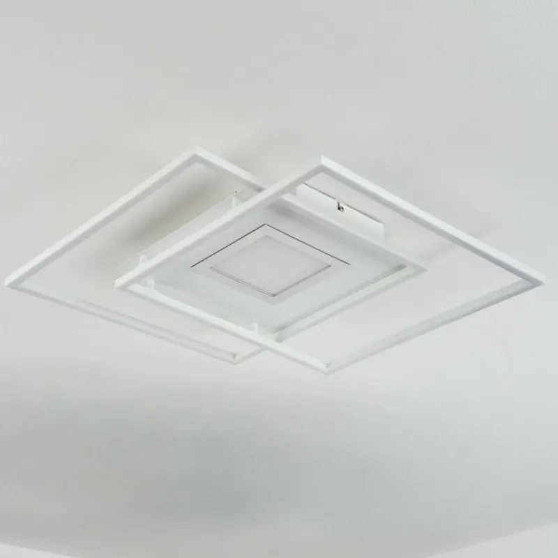 hofstein Plafonnier Popoy LED Blanc, 1 lumière, Télécommandes