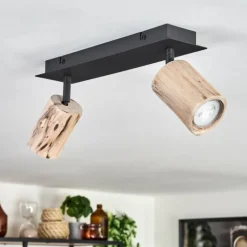Luminaires Scandinaves-hofstein Plafonnier Postigo Noir, 2 lumières