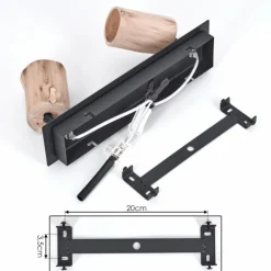 Luminaires Scandinaves-hofstein Plafonnier Postigo Noir, 2 lumières