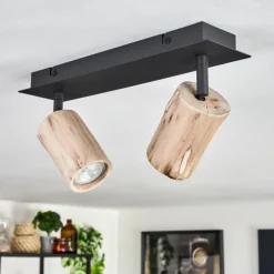 Luminaires Scandinaves-hofstein Plafonnier Postigo Noir, 2 lumières
