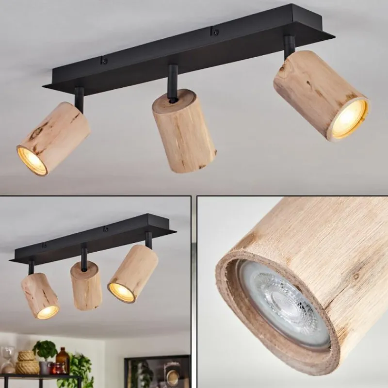Luminaires Scandinaves-hofstein Plafonnier Postigo Noir, 3 lumières