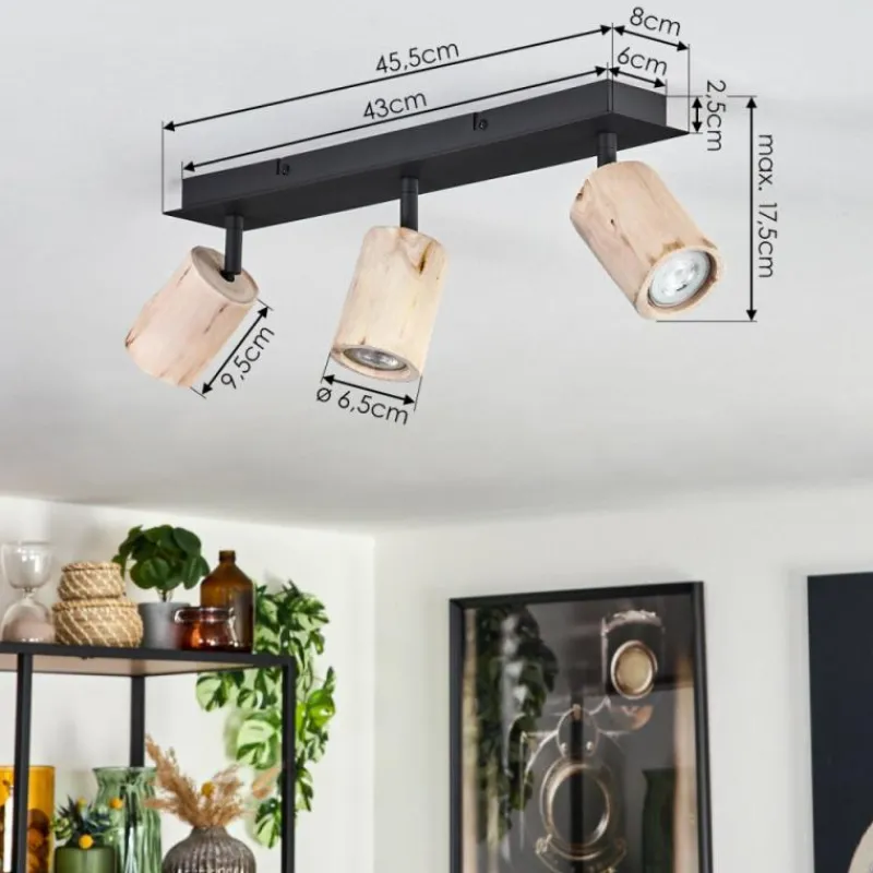 Luminaires Scandinaves-hofstein Plafonnier Postigo Noir, 3 lumières