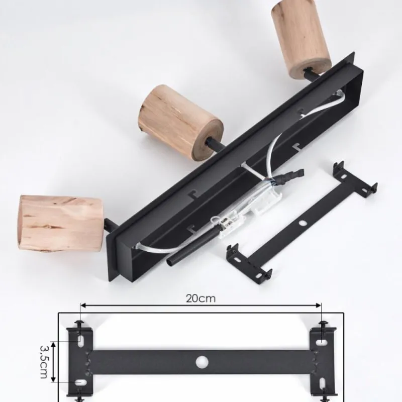 Luminaires Scandinaves-hofstein Plafonnier Postigo Noir, 3 lumières