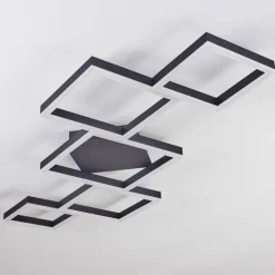 hofstein Plafonnier Pourao LED Noir, Blanc, 1 lumière, Télécommandes