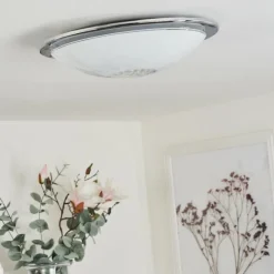 hofstein Plafonnier Pratteln LED Chrome, 1 lumière