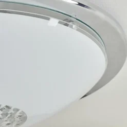 hofstein Plafonnier Pratteln LED Chrome, 1 lumière