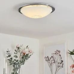 hofstein Plafonnier Pratteln LED Chrome, 1 lumière