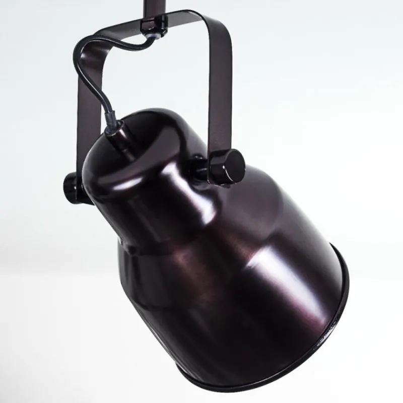 Lampes Industrielles-hofstein Plafonnier Presa Noir, 3 lumières