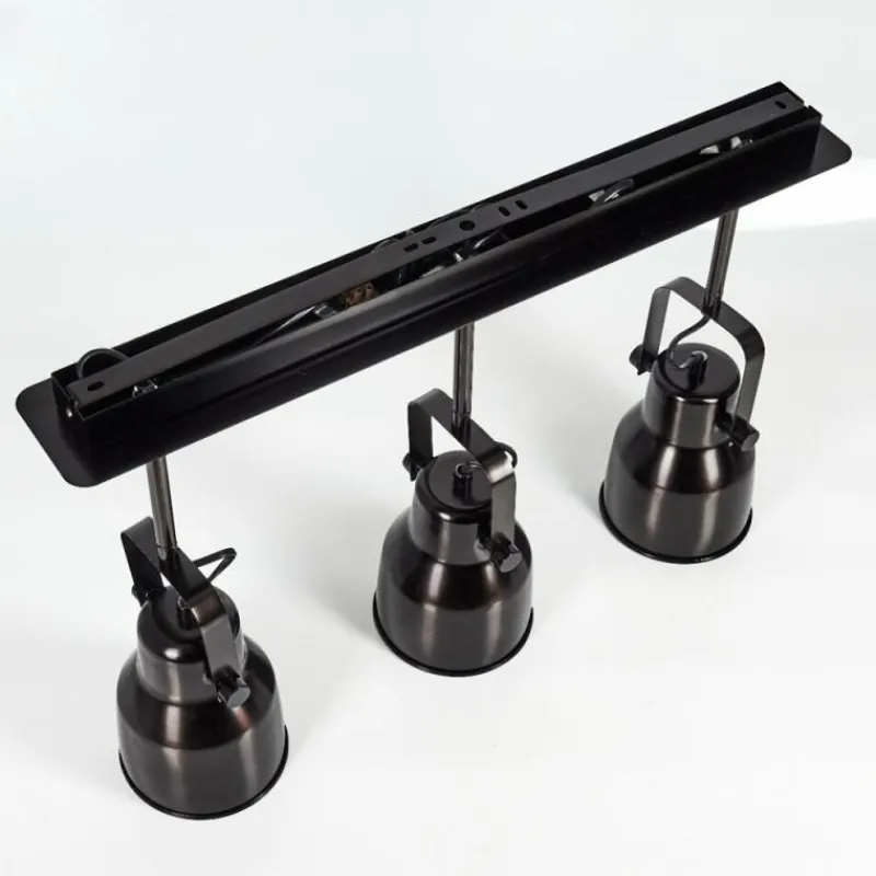 Lampes Industrielles-hofstein Plafonnier Presa Noir, 3 lumières