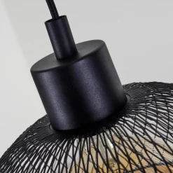 Style Boho-Chic-hofstein Plafonnier Pucara Noir, 2 lumières