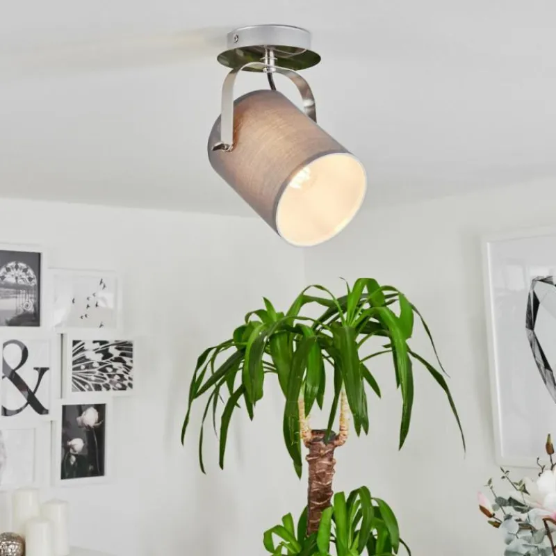 Lampes En Tissu-hofstein Plafonnier Puelches Nickel mat, 1 lumière