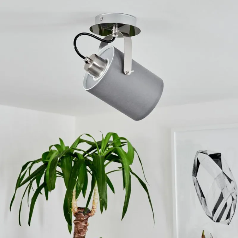 Lampes En Tissu-hofstein Plafonnier Puelches Nickel mat, 1 lumière