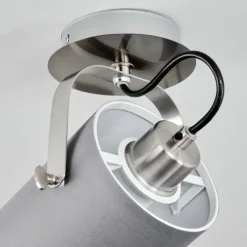 Lampes En Tissu-hofstein Plafonnier Puelches Nickel mat, 1 lumière