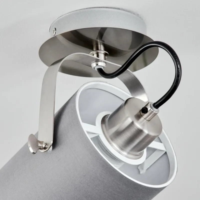 Lampes En Tissu-hofstein Plafonnier Puelches Nickel mat, 1 lumière