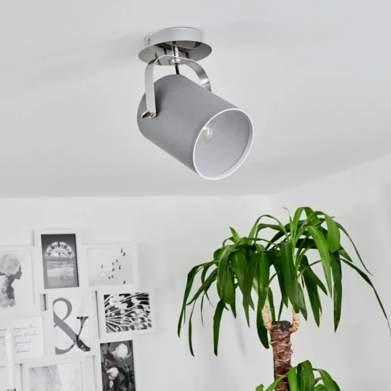 Lampes En Tissu-hofstein Plafonnier Puelches Nickel mat, 1 lumière