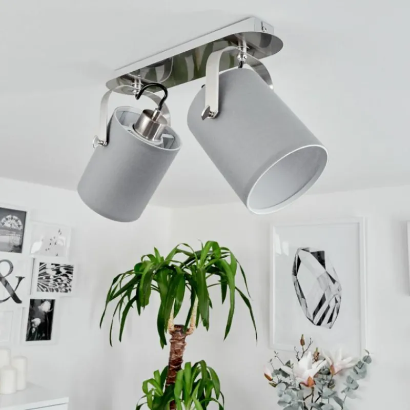 hofstein Plafonnier Puelches Nickel mat, 2 lumières* Spots Et Projecteurs