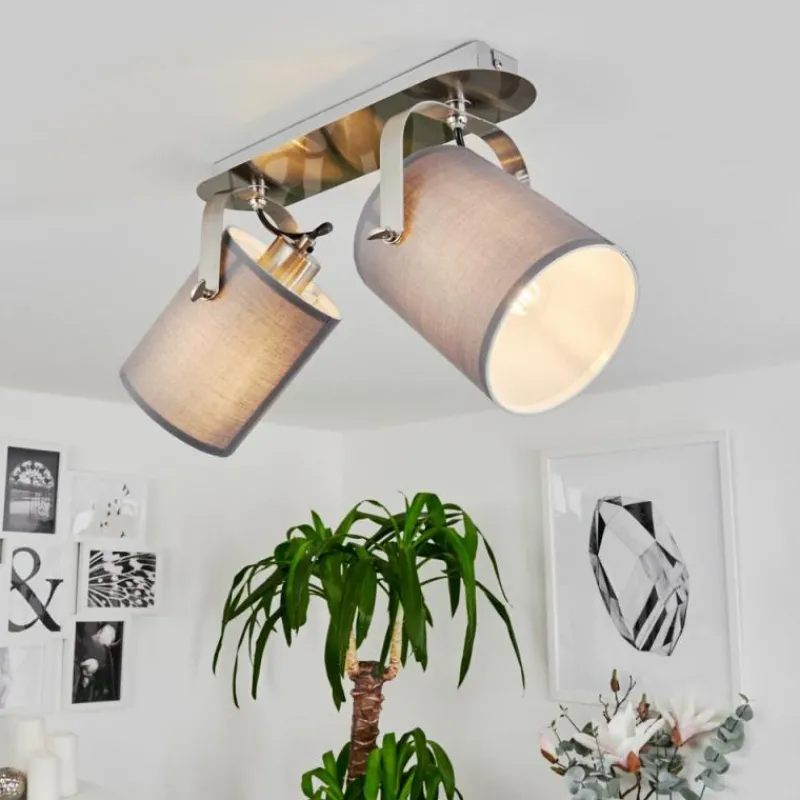 hofstein Plafonnier Puelches Nickel mat, 2 lumières* Spots Et Projecteurs