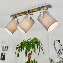 Lampes En Tissu-hofstein Plafonnier Puelches Nickel mat, 3 lumières