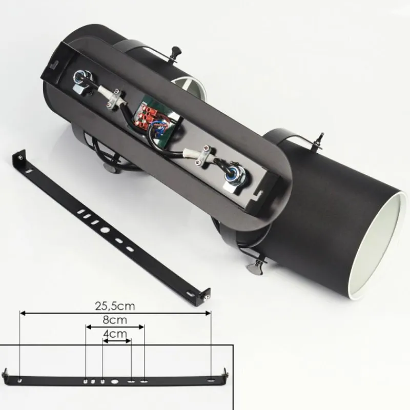 Lampes En Tissu-hofstein Plafonnier Puelches Noir, 2 lumières