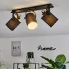 Lampes En Tissu-hofstein Plafonnier Puelches Noir, 3 lumières