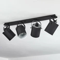 Lampes En Tissu-hofstein Plafonnier Puelches Noir, 4 lumières