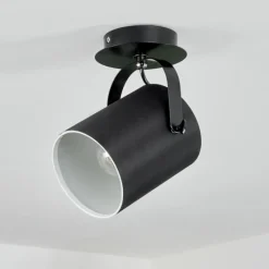 Lampes En Tissu-hofstein Plafonnier Puelches Noir, 1 lumière