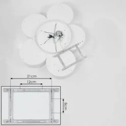 Lampes En Tissu-hofstein Plafonnier Purus LED Blanc, 1 lumière