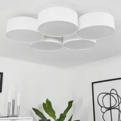 Lampes En Tissu-hofstein Plafonnier Purus LED Blanc, 1 lumière