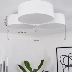 Lampes En Tissu-hofstein Plafonnier Purus LED Blanc, 1 lumière