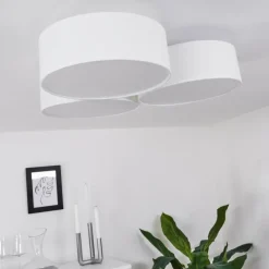 Lampes En Tissu-hofstein Plafonnier Purus LED Blanc, 1 lumière