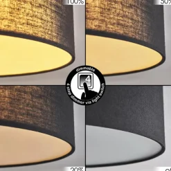 Lampes En Tissu-hofstein Plafonnier Purus LED Noir, 1 lumière