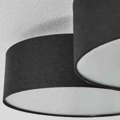Lampes En Tissu-hofstein Plafonnier Purus LED Noir, 1 lumière