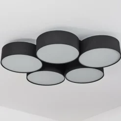 Lampes En Tissu-hofstein Plafonnier Purus LED Noir, 1 lumière