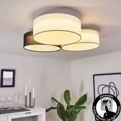 Lampes En Tissu-hofstein Plafonnier Purus LED Noir, 1 lumière