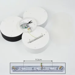 Lampes En Tissu-hofstein Plafonnier Purus LED Noir, 1 lumière