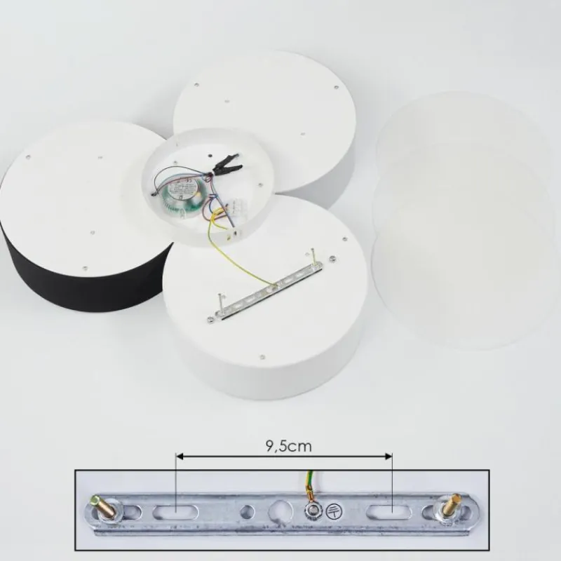 Lampes En Tissu-hofstein Plafonnier Purus LED Noir, 1 lumière